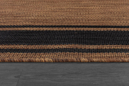 Beverly Rug Outdoor Rug 8x10 Modern Bordered Area Rugs for Indoor and Outdoor Patio Deck Porch Garden Waterproof Weather Sun Resistant Washable Outside Carpet (8 x 10 Gold)