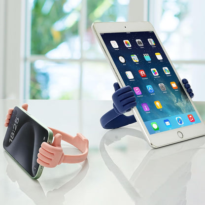 Honsky Thumbs-up Cell Phone Stand Holder, Tablet Stand Cradle for Desk Desktop Smartphone Cellphone Mobile Phone Tablets - Universal Adjustable Flexible - Flag Blue