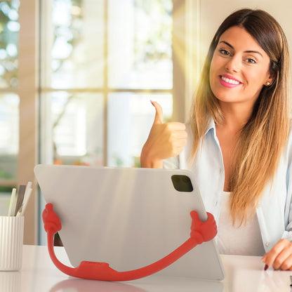 Honsky Thumbs Up Tablet Stand - Portable Monitor Stand Holder for Desktop, Universal Cute, Red