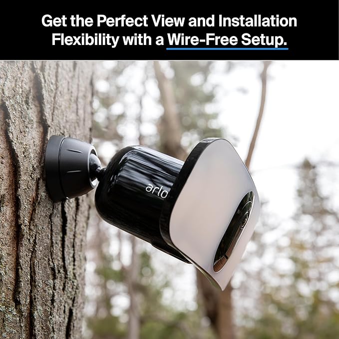 Arlo Pro 3 Wireless LED Floodlight Security Camera 2K HDR, 2000-3000 Lumens, Custom Detections, Emergency Response, Connects to Wi-Fi, Color Night Vision, 2-Way Audio, Rechargeable (Black)