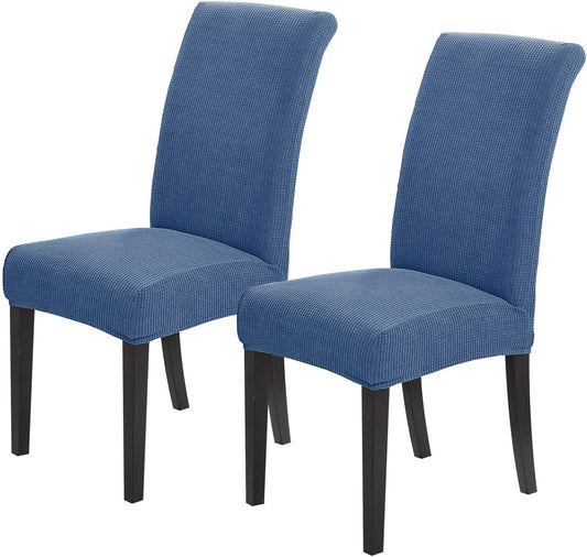 Joccun Chair Covers for Dining Room Set of 2,Dining Chair Slipcovers Stretch Dining Room Chair Covers Seat Protector,Washable Parsons Chair Cover for Home,Hotel(Riverside,2 Pack)