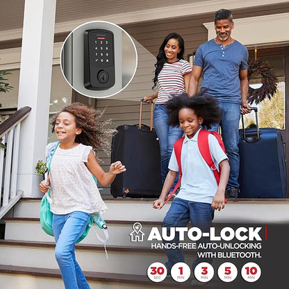 Kwikset Aura Reach Smart Lock Matter Over Thread and Bluetooth Enabled Keyless Entry Door Lock Deadbolt, BHMA Certified, Proximity Wakeup, Geofence Auto-Unlock Matte Black