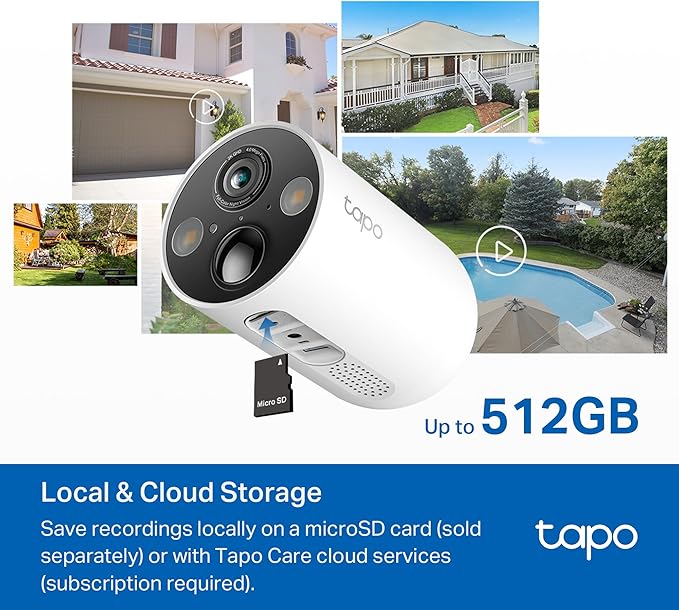Tapo MagCam 2K+ Outdoor Wireless Security Camera - Battery Power with Solar Charging, Magnetic Mount, Person/Vehicle Detection, Subscription-Free Local Storage or Optional Cloud, Works with Alexa