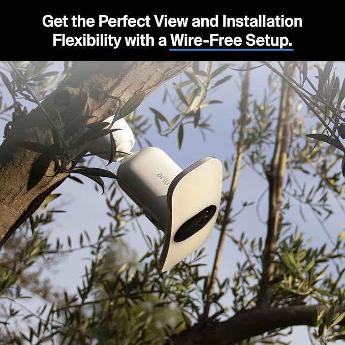Arlo Pro 3 Wireless LED Floodlight Security Camera 2K HDR, 2000-3000 Lumens, Custom Detections, Emergency Response, Connects to Wi-Fi, Color Night Vision, 2-Way Audio, Rechargeable (White)