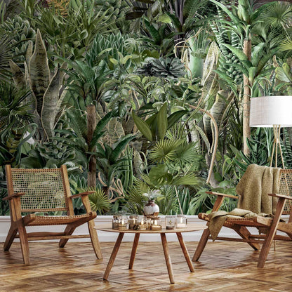 artgeist Wall Mural Leaves 96x69 in - XXL Peel and Stick Self-Adhesive Wallpaper Removable Large Sticker Foil Wall Decor Print Picture Image Design Plants Abstract Nature Botanical b-C-0858-a-a
