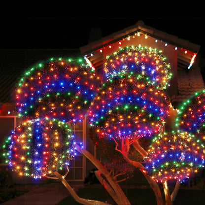 WBao Christmas Lights Outdoor, 360LED 11.5ft x 6.9ft Net Lights with 8 Modes, Timer, UL Certified, End to End Connectable, Waterproof for Lawn, Bushes, Trees Outdoor Christmas Decorations, Multicolor