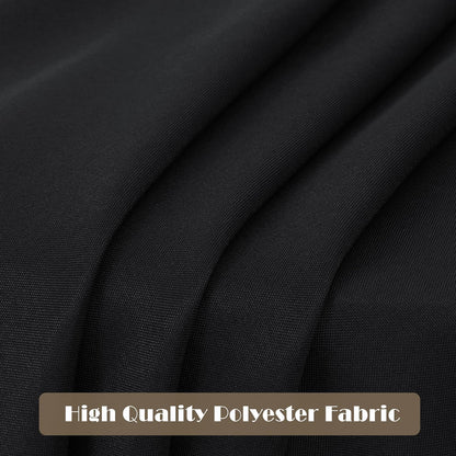 sancua 4 Pack Black Tablecloth 60 x 84 Inch, Rectangle Table Cloth for 4ft Tables - Stain and Wrinkle Resistant Washable Polyester Table Cover for Dining Wedding Banquet Party Buffet Restaurant