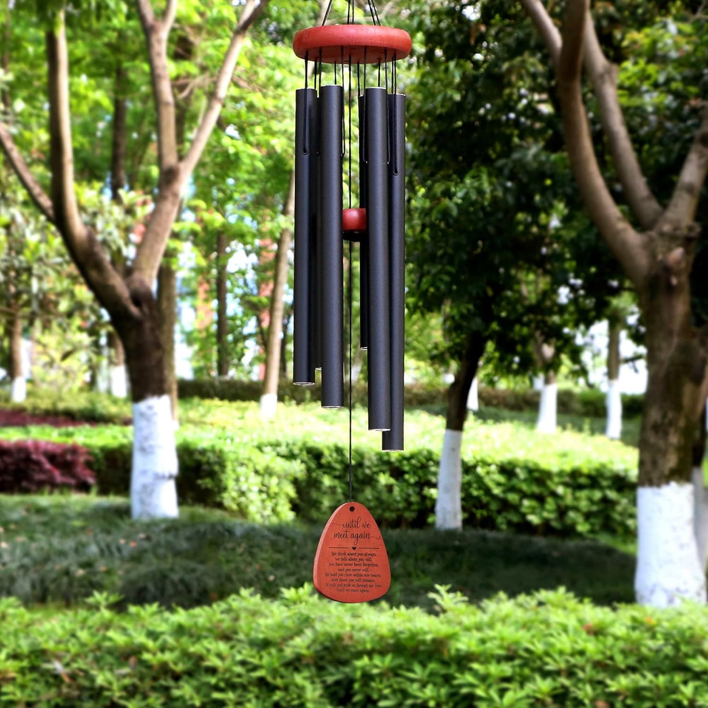 Memgift Memorial Wind Chime for Outside - Sympathy Gift for Loss of Loved One, Outdoor Keepsake in Memory of Family, Weather-Resistant Garden Decor