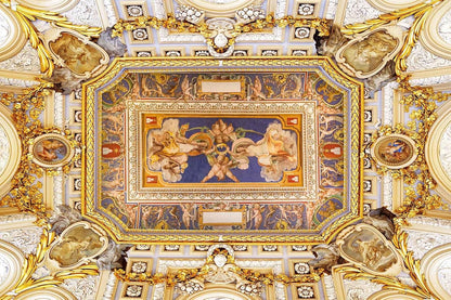 Gold Jesus Christ Religious Fine Decorative Wall Mural for Interior Ceiling and Backdrop Murals（Not Peel and Stick）