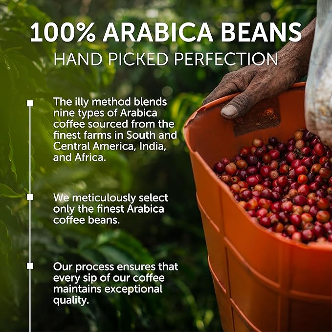 illy Ground Coffee, Brasile Regenerative Agriculture Medium Roast, 100% Arabica, Premium Italian Coffee, Ideal for Espresso, Drip, Moka and French Press Brewing, 8.8oz, 6 Pack