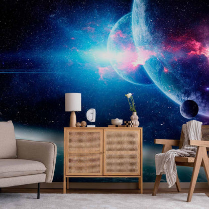 artgeist Premium Wall Mural Cosmos Galaxy 197x138 in - Non-Woven Wallpaper Fleece Wall Decor Photo Print Picture Image Design Stars Solar System Universe Space b-C-10047-a-a