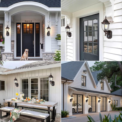 Lamomo Outdoor Wall Sconce, Dusk to Dawn Motion Sensor Light Fixtures, Exterior Aluminum Waterproof Porch Lights for Patio Front Door Garage (1 Pack)