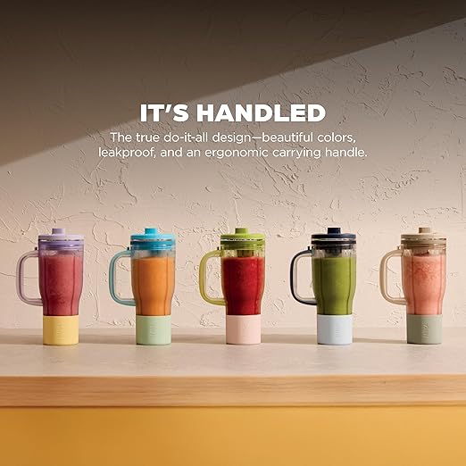Ninja BlendBOSS | Personal Smoothie Blender and Tumbler | 26oz Travel Tumbler w/Leakproof Lid & Intergrated Chug Spout | AutoIQ Technololgy | 1200 Peak Watt | Blue Rasberry | DB301BLBRN | (NEW)