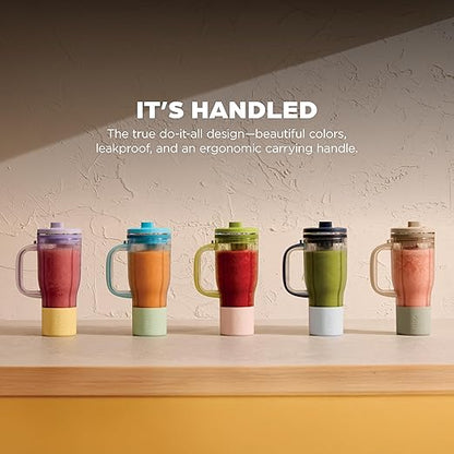 Ninja BlendBOSS | Personal Smoothie Blender and Tumbler | 26oz Travel Tumbler w/Leakproof Lid & Intergrated Chug Spout | AutoIQ Technololgy | 1200 Peak Watt | Blue Rasberry | DB301BLBRN | (NEW)