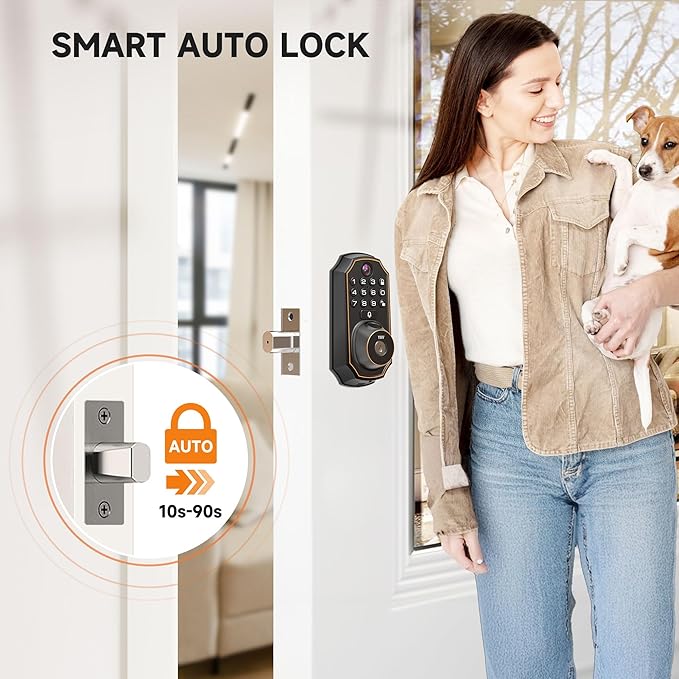 WiFi Smart Lock Keyless Entry Deadbolt with Alexa & Google Assistant