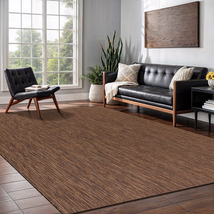 Washable Indoor Outdoor Rug Weather Resistant Carpet Modern Solid for Porch Deck Balcony Backyard Patio Rug 5x7 Gold Brown