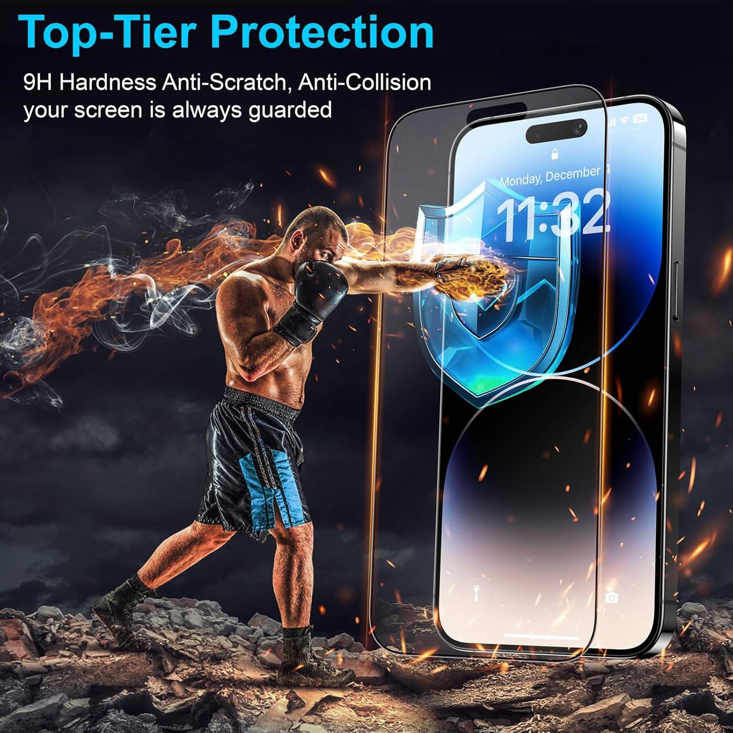 Mothca 2 Pack Matte Glass Screen Protector for iPhone 14 Pro Max 6.7-inch [Auto Fit Box Dust-Free] Edge to Edge Full Coverage Anti-Glare & Anti-Fingerprint Tempered Glass, Bubble Free, Smooth as Silk