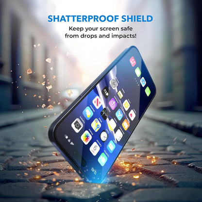 Deppa |2 Pack| for iPhone 16 Pro (6.3') Anti-Blue Light Screen Protector | Scratch Resistant Tempered Glass | 3D Edge to Edge Coverage | Easy Installation Kit | Eye Safeguard TÜV Certified