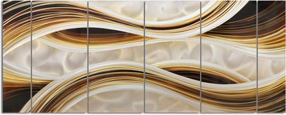 Yihui Arts Abstract Metal Wall Art Hand Crafted Aluminum Artwork Modern 3D Sculpture for Living Room Bedroom Dinning Decor