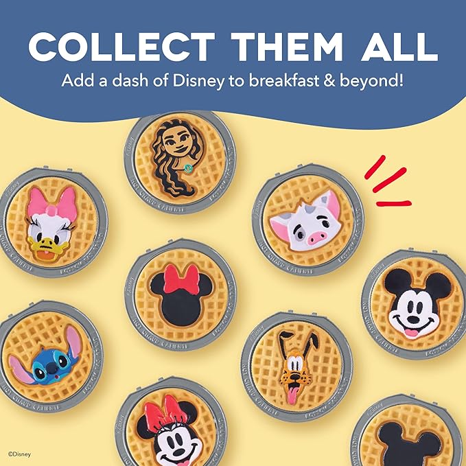 Disney | Dash MultiMaker® Double Mini Maker System - Convenient Electric Waffle Maker - Features Interchangeable, Dishwasher-Safe Plates - Quick Cleanup & Simple Setup - Lilo & Stitch Design