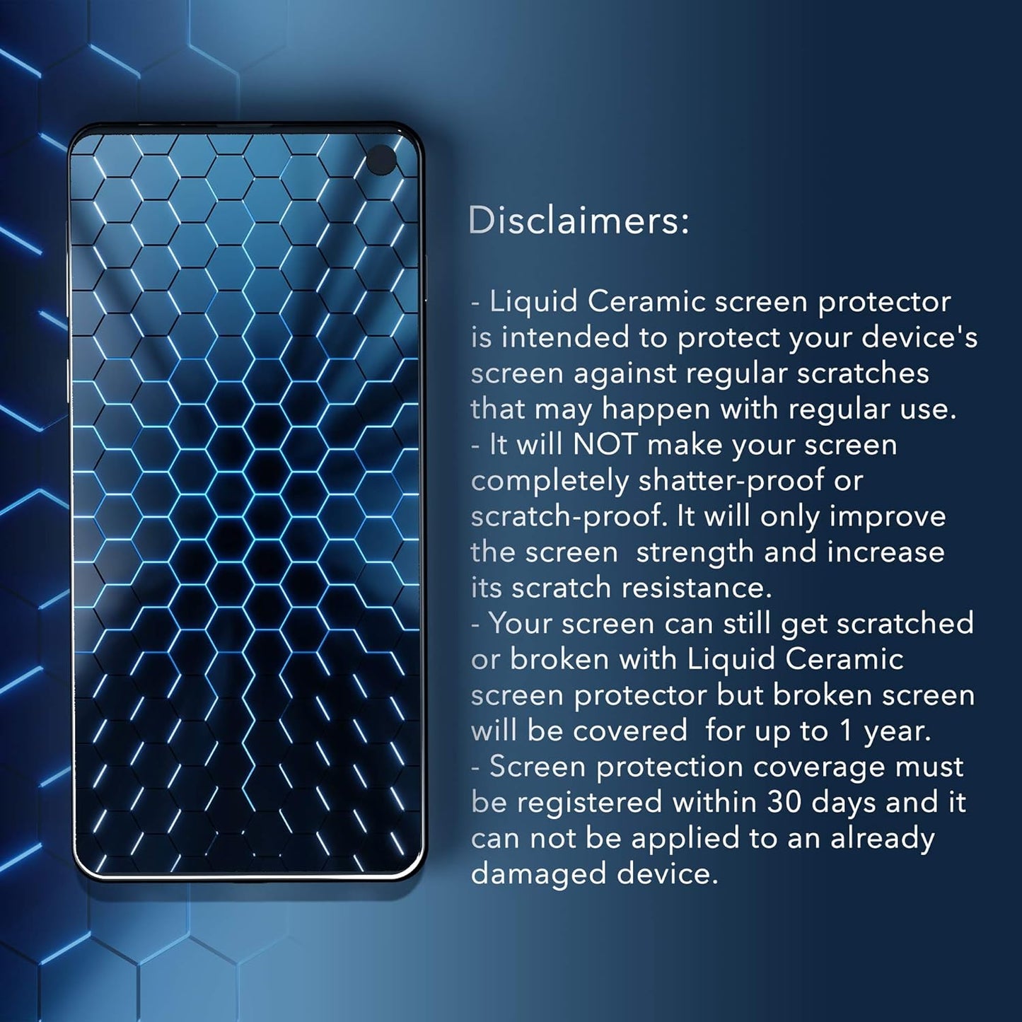 Glass Screen Protector With $200 Coverage | Wipe On Shatter and Scratch Resistant Nano Protection for All Phones Tablets and Smart Watches - Universal