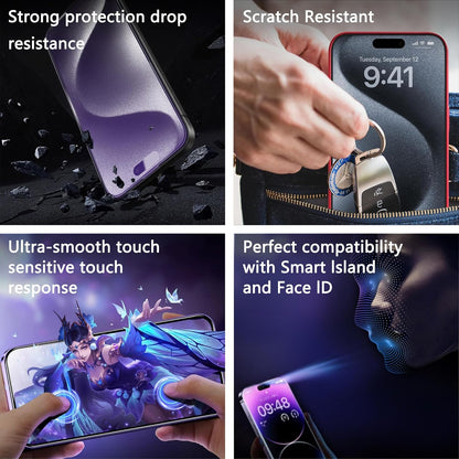 2 Pack Anti Blue Light Matte Screen Protector for iPhone 11 Pro Max and iPhon XS MAX 6.5-Inch Auto Dust Removal, No Bubbles, Tempered Glass Film, Easy Installation