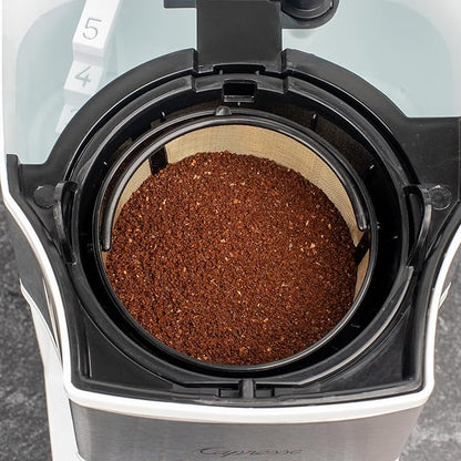 Capresso 5-Cup Mini Drip Coffee Maker, White