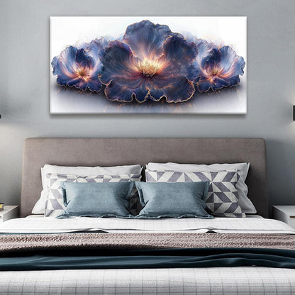 Flower Abstract Wall Art Canvas Art Wall Decor Prints Picture Landscape Purple Flowers Painting Floral Wall Art Print Bedroom Bathroom Office Home Decor 20" X 40"Ready To Hang