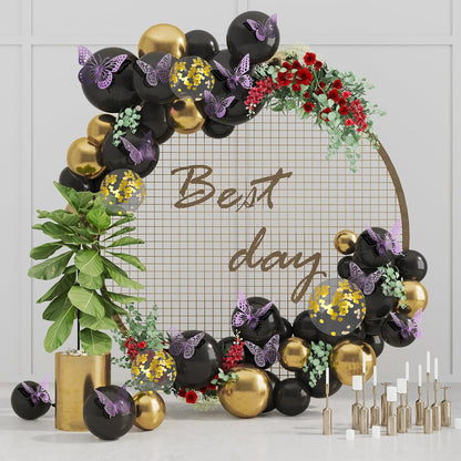 SAOROPEB 3D Butterfly Wall Decor - 48 Pcs, 4 Styles, 3 Sizes, Removable Stickers for Birthday & Party Decorations (Lavender)