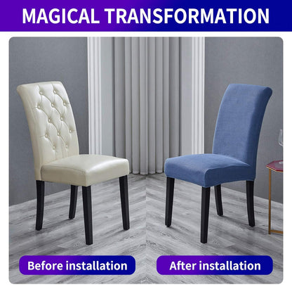 Howhic Stretch Chair Covers for Dining Room Set of 2, Removable Washable Dining Room Chair Covers, Dining Chair Slipcovers Seat Protector, Great for Home and Banquet Deecor (Periwinkle Blue, 2 Pack)