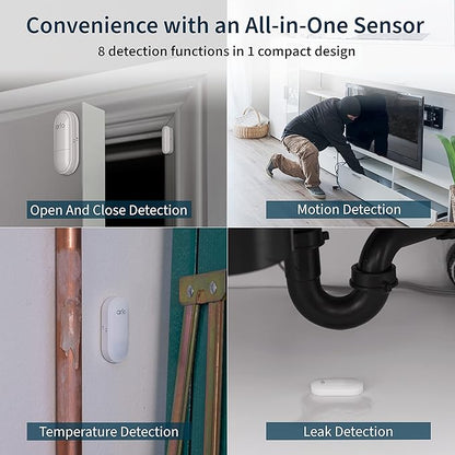 Arlo Home Security System - Alarm System with Wired Keypad Sensor Hub, 5 8-in-1 Sensors & Yard Sign - No Contract Required - DIY Installation - White, SS1501