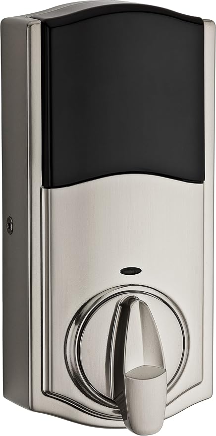 Kwikset 916 Keyless Entry Touchscreen SmartCode Electronic Deadbolt Smart Lock Featuring SmartKey Security and ZigBee 3.0 Technology in Traditional Satin Nickel, Zigbee Hub Sold Separately