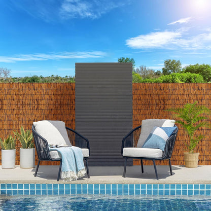 Bamboo Reed Fencing, Light Russet Bamboo Screens Outdoor, Decorative Privacy Screen Reed Curtains for Patio Balcony Garden Backyard, 5 x 10 FT