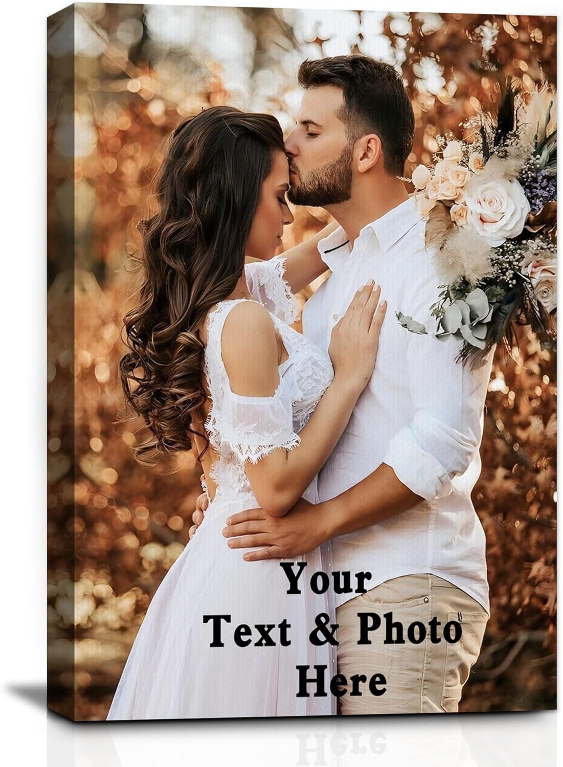 YUNART Ship Next Day - Custom Canvas Prints with Your Photos, Personalized Canvas with Pictures Print for Wall Art Bedroom, Customized Photo Gifts for Couple Men Women Mom Baby Dog Family - 28"x40"