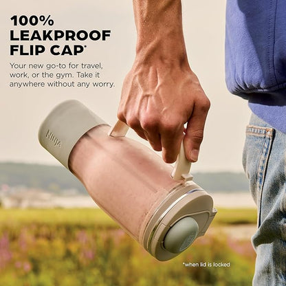 Ninja BlendBOSS | Personal Smoothie Tumbler | 26oz Travel Tumbler w/Leakproof Lid, Detachable Straw & Integrated Chug Spout | Dishwasher Safe & BPA Free | Stone Mint | XSKDB326SLST | 2025 Release