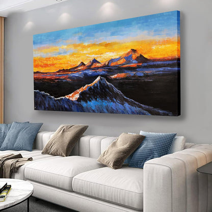 Belmrxne Mountain Wall Art Black and Silver Wall Decor Wall Prints Aesthetic Artist Canvas Painting for Living Room Bedroom Dining Room Office Home Decor 20x40 inch