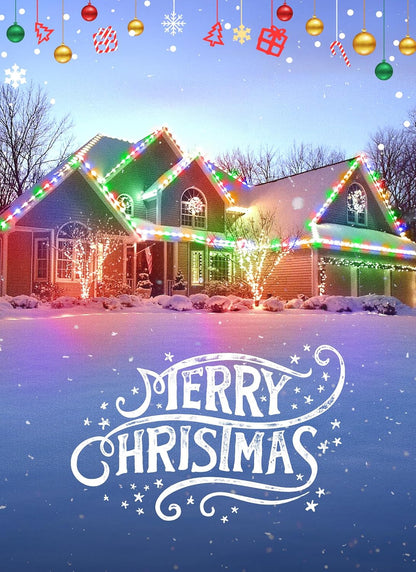 Minetom C9 Christmas String Lights, 100 Ft Multicolor Outdoor Christmas Lights, 100 Strawberry LED Bulbs, Connectable UL Certified for Indoor Roofline Holiday Backyard Xmas Decor