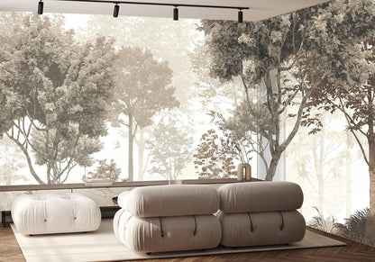 Vintage Forest Wallpaper Nature Wall Mural Wallpaper for Bedroom Living Room (Not Peel n' Stick)