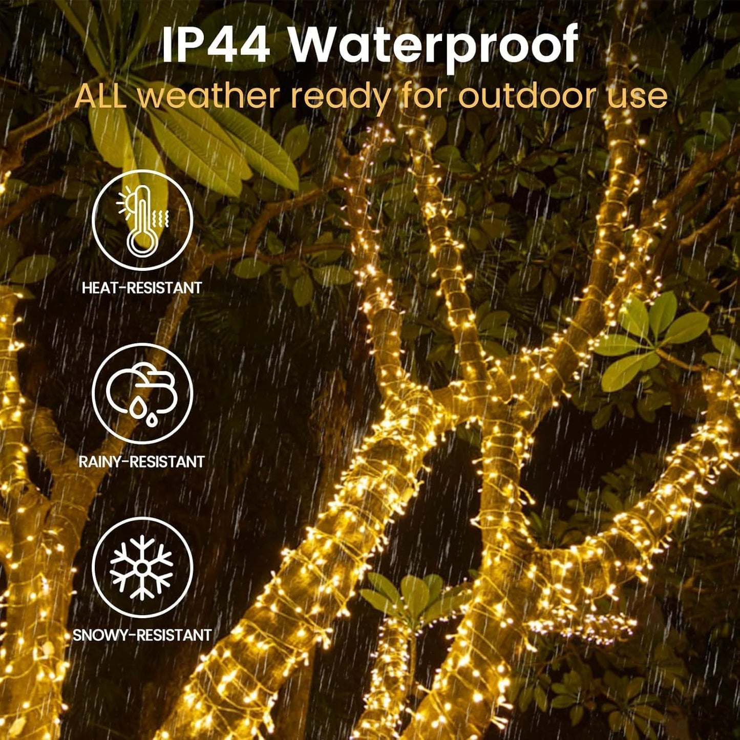 2 Pack String Lights Battery Operated with Timer, 33FT 100 LED Waterproof Battery Twinkle Lights, 8 Modes Fairy Light for Indoor & Outdoor Party Bedroom Garland Tree Christmas Decorations (Warm White)