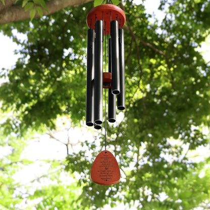 Memgift Memorial Wind Chimes for Outside – Sympathy Gift for Loss of Loved One, Outdoor Keepsake in Memory of Dad or Mom