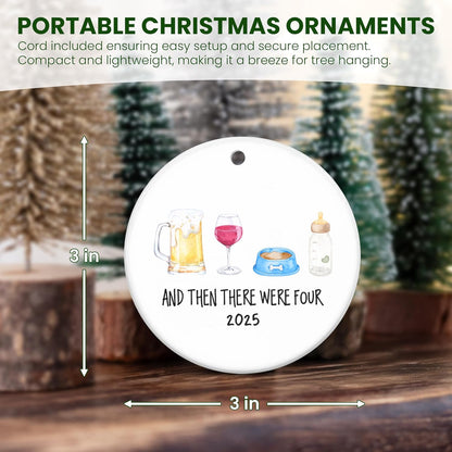 OASSIE New Mom Gifts for Women - Ceramic Christmas Ornaments 2025 - New Baby Gift Ideas, New Parents Gifts for Couples Dog Parents, Pregnancy Announcement, Baby Announcement Christmas Decorations