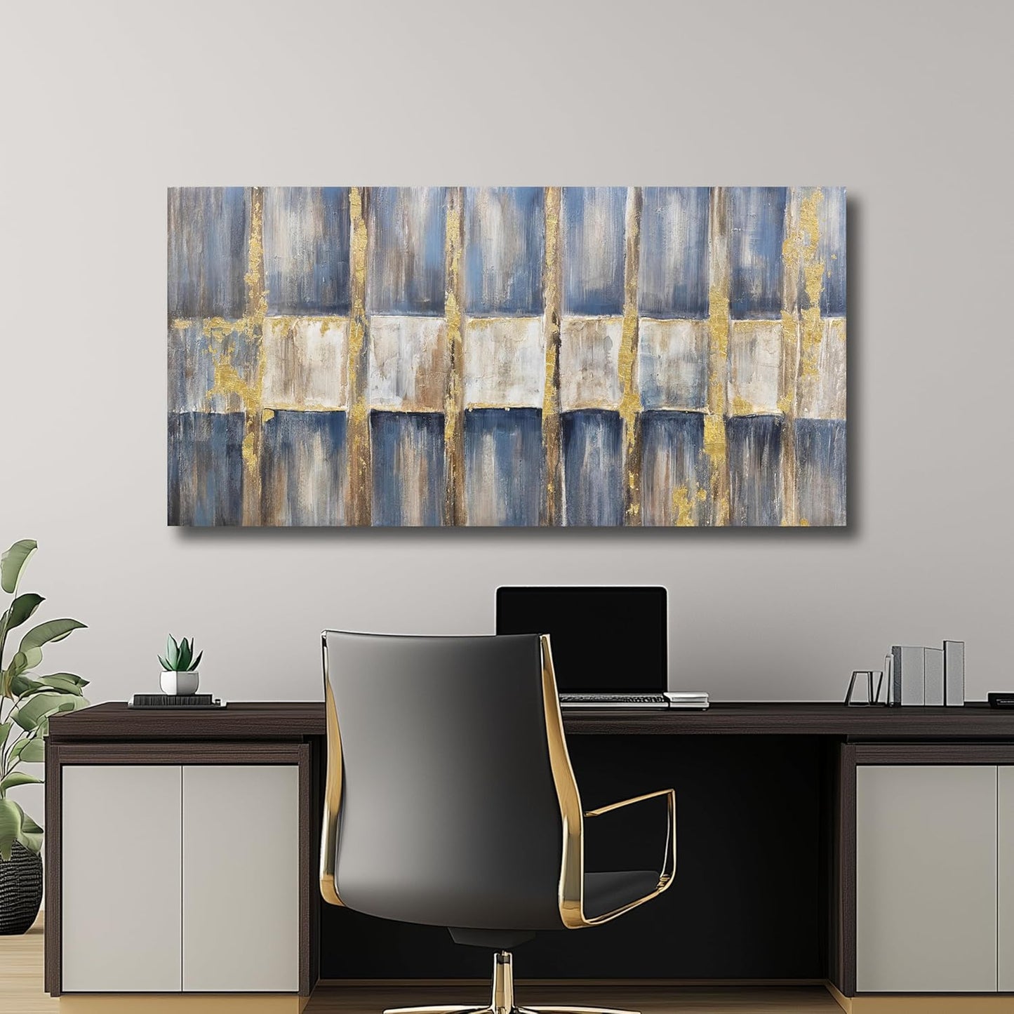 Belmrxne Large Abstract Canvas Wall Art White and Gold Wall Decor Personalized Canvas Painting Minimalist Artwork for Living Room Bedroom Dining Room Office Home Decor 30x60inch