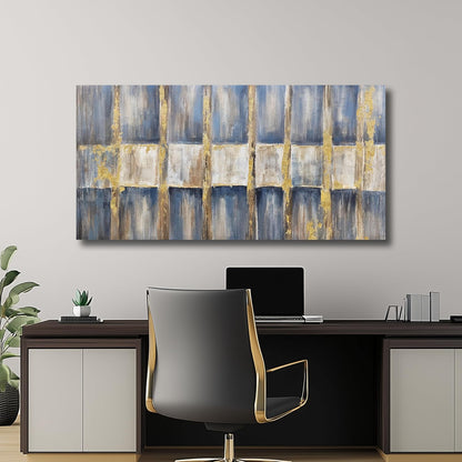 Belmrxne Large Abstract Canvas Wall Art White and Gold Wall Decor Personalized Canvas Painting Minimalist Artwork for Living Room Bedroom Dining Room Office Home Decor 30x60inch