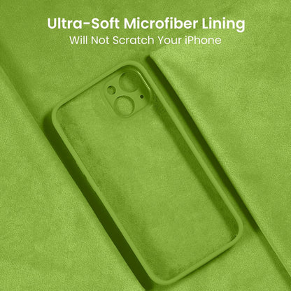 FireNova Designed for iPhone 15 Case, Silicone Upgraded [Camera Protection] Phone Case with [2 Screen Protectors], Soft Anti-Scratch Microfiber Lining Inside, 6.1 inch, Sprout Green