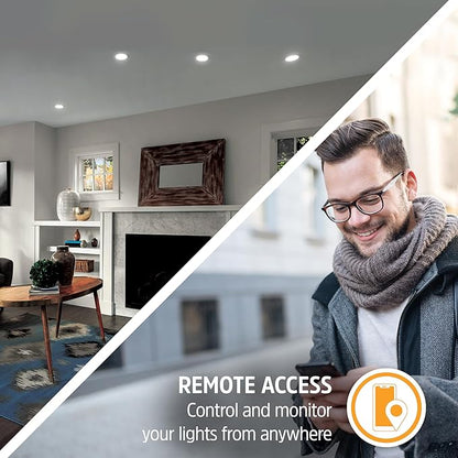 Energizer Smart Recessed Downlight, 3”-4” BR30 Multi-Color & Multi-White Wi-Fi LED Bulb, E26 Screw Base, 1100 Lumens, 11W, 75W Equivalent, App & Voice Control with Alexa Google Siri, Scheduling & More