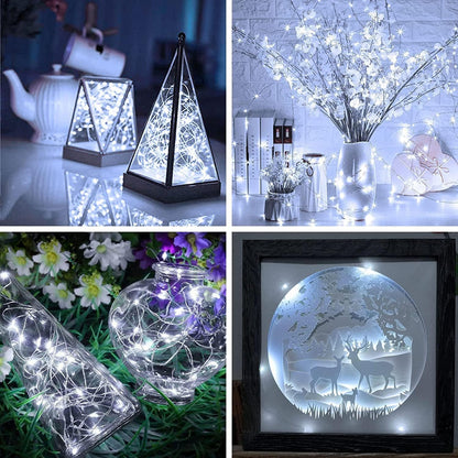 6 Pack Fairy Lights Battery Operated String Lights 7ft 20 LED Mini Twinkle Lights Silver Wire Lights for DIY Crafts Mason Jars Centerpiece Table Wedding Party Christmas Decor, Warm White & Cool White