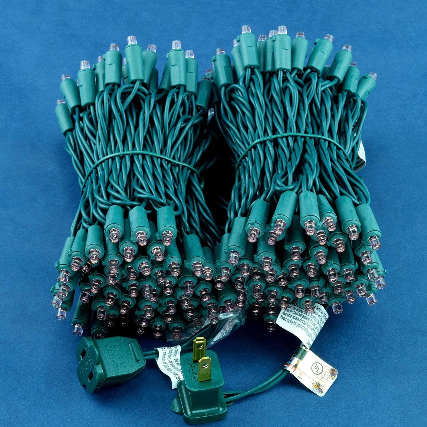 200 Count Pink Wide Angle LED Christmas Lights, 66 ft Green Wire UL Certified Commercial Grade 5mm Holiday String Light Set (Pink)