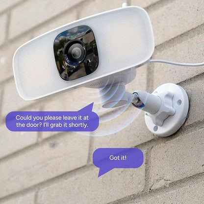 Lorex Connect 2K Floodlight Wi-Fi Security Camera | New Connect App | 160° Pan Coverage | Person Detection | Live Auto-Tracking | Color Night Vision | 2-Way Talk | Cloud & Local Storage Option