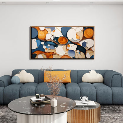 Abstract Canvas Wall Art - Colorful Framed Wall Decor for Living Room, Bedroom, Office - Large Modern artwork picture, Bedroom Aesthetic Room Wall Decorations, Oil Painting Wall Art