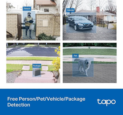 Tapo 2K Wired Smart Video Doorbell - 180 Ultra-Wide Field of View, Person/Vehicle/Package Detection, 2-Way Audio, Color Night Vision, Subscription-Free Local Storage or Optional Cloud, D130